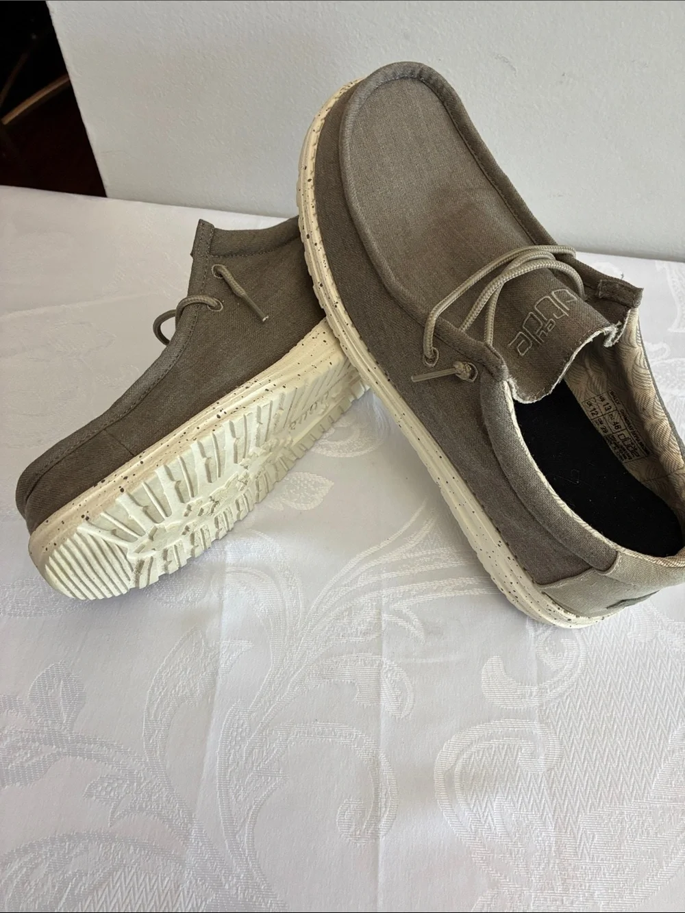 Hey Dude Men's Casual Slip-On Loafers in Taupe
